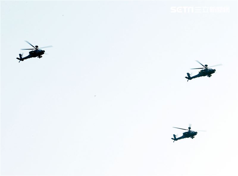 AH-64E阿帕契攻擊直升機。（記者邱榮吉/攝影）