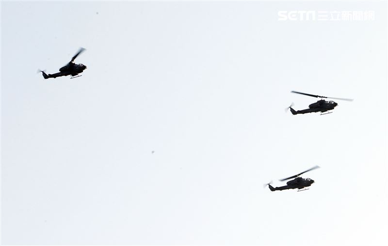 AH-1W眼鏡蛇攻擊直升機。（記者邱榮吉/攝影）