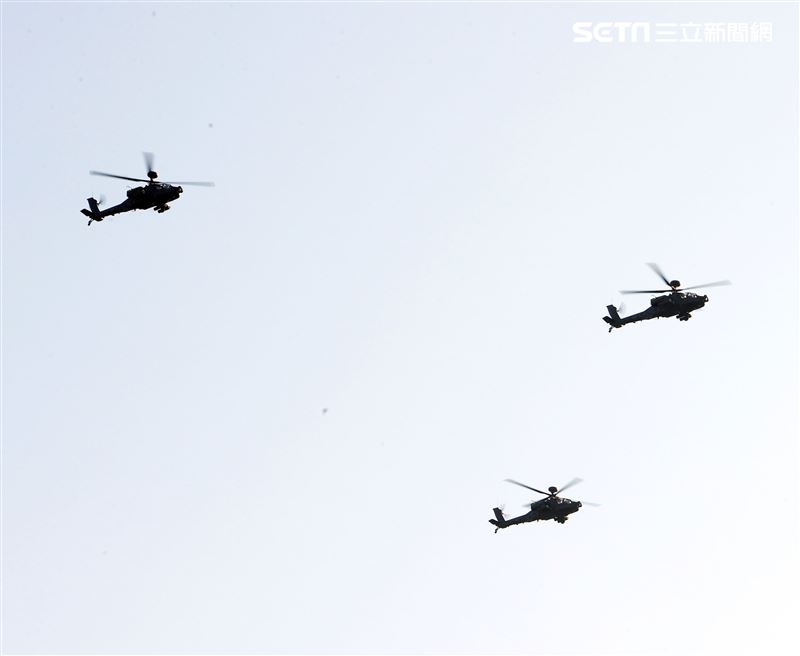 AH-64E阿帕契攻擊直升機。（記者邱榮吉/攝影）