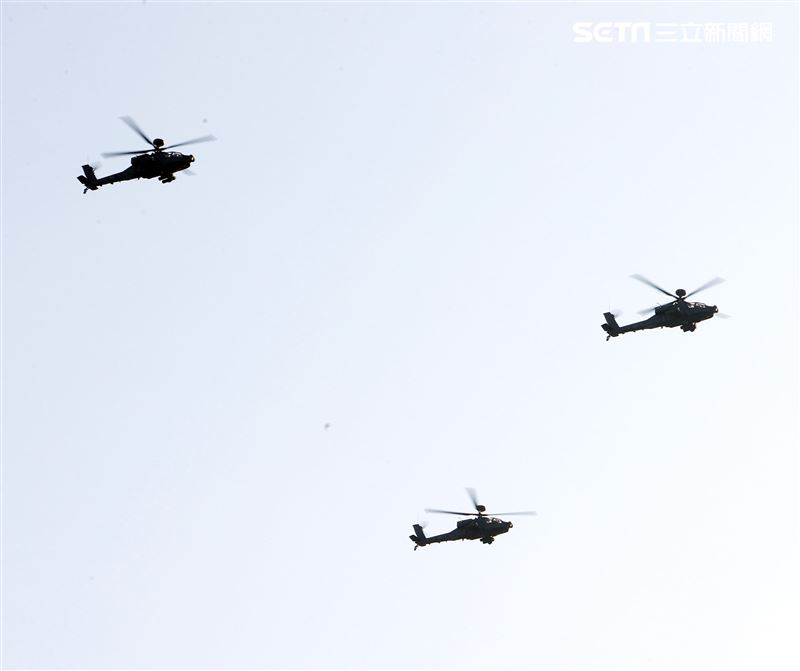 AH-64E阿帕契攻擊直升機。（記者邱榮吉/攝影）