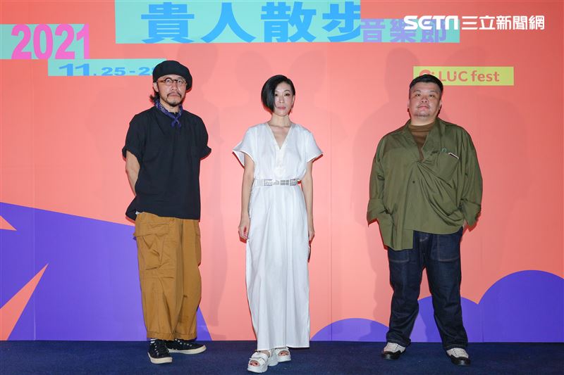 陳珊妮、嘻哈品牌顏社創辦人迪拉、金曲獎設計類評審方序中公布LUCfest貴人散步首波出演名單。（圖／記者楊澍攝影）