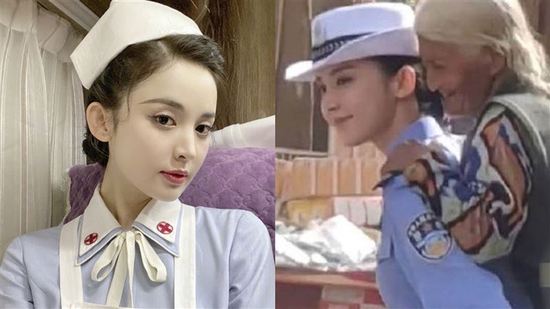 路邊女警白到發光　身分竟是新疆女神