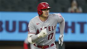 ▲大谷翔平首打席敲出三壘安打，打回本季第99分打點。（圖／美聯社／達志影像）