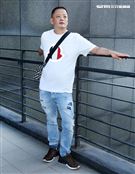 網紅肥大叔三立新聞網專訪。（記者邱榮吉/攝影）