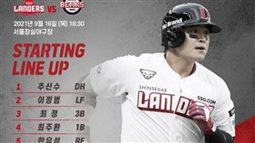 ▲SSG登陸者秋信守。（圖／取自SSG登陸者FB）