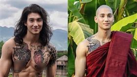 緬甸25歲男模兼演員Paing Takhon被封為「天菜和尚」/今年4月因為公開反對軍政府政變而遭到逮捕。IG
