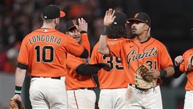 ▲舊金山巨人奪下第106勝。（圖／美聯社／達志影像）