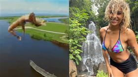 TikTok,Salah Brooks,跳水,撕裂,第三個洞,（圖／翻攝自薩菈IG
）