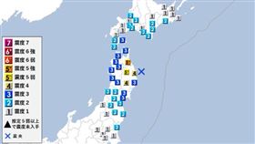 日本東北5.9強震（圖／翻攝自日本氣象廳）