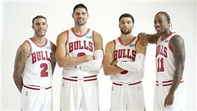 ▲公牛4巨頭熱身賽首戰合砍56分。（圖／美聯社／達志影像）