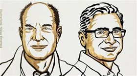 ▲諾貝爾醫學獎得主朱里雅斯與帕塔普蒂安。（圖／翻攝自諾貝爾獎推特）