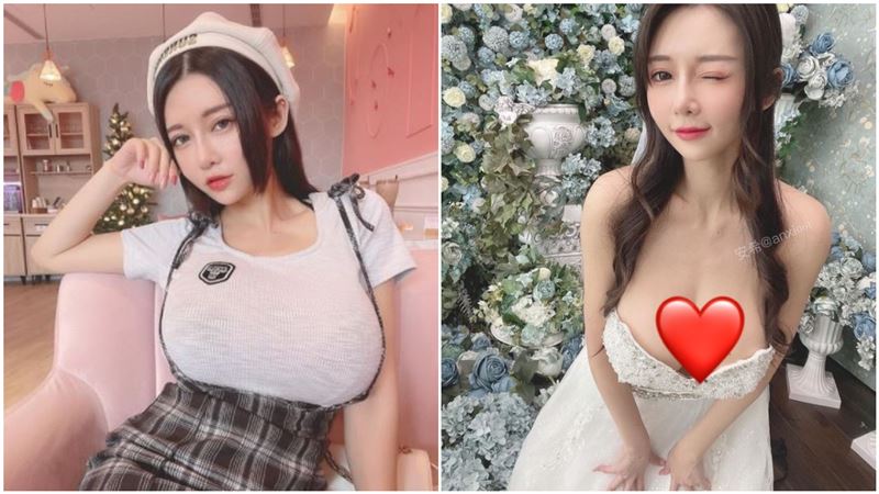 深V白紗溢出雙球！辣模彎腰嬌喊老公