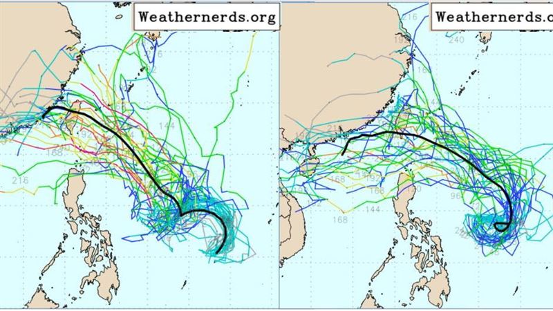 圓規2模擬路徑　共伴效應帶劇烈降雨
