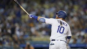 ▲透納（Justin Turner）敲出追平比數陽春砲。（圖／美聯社／達志影像）