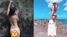 ▲正妹Chico曬出「脫不掉的泳褲」。（圖／Chico提供）