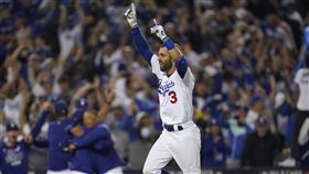 ▲泰勒（Chris Taylor）敲出再見全壘打。（圖／美聯社／達志影像）