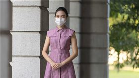 國慶禮賓人員在台北賓館外拍。（圖文總提供）