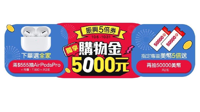 振興再加碼！小三美日送五千元購物金
