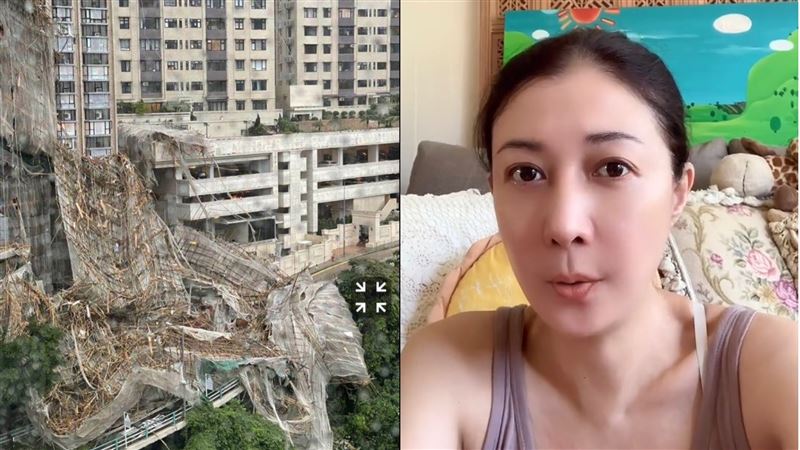 差半小時險變亡魂　女星驚見棚架倒塌