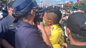 國慶典禮，景福門，統派獨派抗議互嗆　（圖／翻攝畫面）