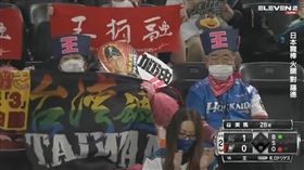 北海道阿嬤高舉台灣魂加油。（圖／翻攝自YouTube，若遭移除敬請見諒）