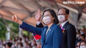 蔡英文出席「中華民國中樞暨各界慶祝110年國慶大會」（圖／總統府提供）