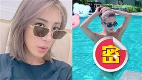 小禎身穿黑比基尼，豐滿雙峰幾乎包不住。（圖／翻攝自胡小禎IG）