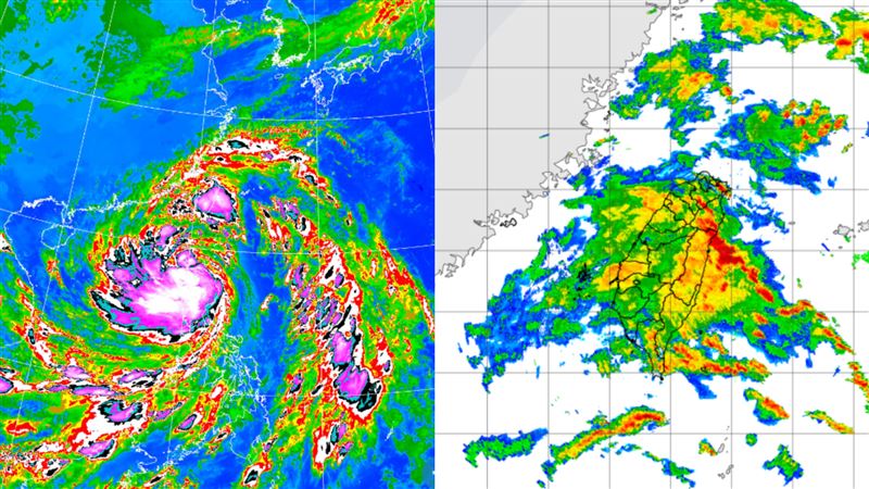 全台雨狂轟　2縣市大雷雨國家警報響