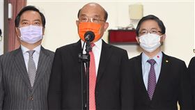 行政院長蘇貞昌12日上午「立法院施政報告及備詢」聯訪。（圖／行政院提供)