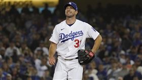 ▲薛澤（Max Scherzer）失投挨轟，道奇被巨人聽牌。（圖／美聯社／達志影像）