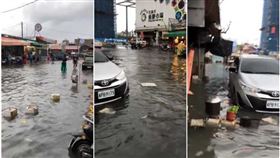 ▲有網友拍到花蓮重慶市場淹水景象。（圖／翻攝自「花蓮同鄉會」臉書）