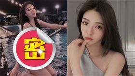 安于晴在颱風雨中完成比基尼辣照。（圖／翻攝自charlene_an517 IG）