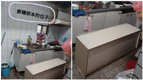 頭頂櫥櫃「無預警砸落」！她洗碗1習慣躲死劫　網見照嚇瘋（圖／翻攝自爆怨公社）