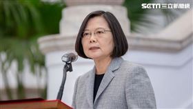 202004 蔡英文敞廳談話及接受媒體相關時事提問。（圖／總統府提供）