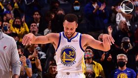 ▲柯瑞（Stephen Curry）單場飆進7顆三分球，攻下全場最高41分。（圖／翻攝自勇士推特）