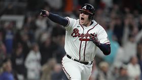 Austin Riley再見安打。（圖／美聯社／達志影像）