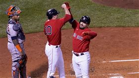 ▲舒瓦伯（Kyle Schwarber）敲出紅襪近2場比賽第3支滿貫砲。（圖／美聯社／達志影像）