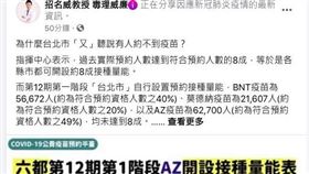 招名威表示，為什麼台北市「又」聽說有人約不到疫苗？看到這種負面新聞無法苟同。（圖／翻攝自招名威教授　毒理威廉）