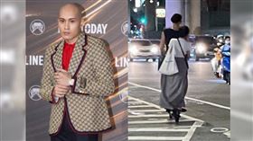 入圍今年金曲獎最佳新人獎的黃宣，被直擊與女友在馬路上雙貼溜滑板車，相當危險。（圖／讀者提供）