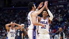 ▲76人全隊6人得分雙位數，4人得分破20。（圖／美聯社／達志影像）