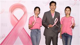 簡嫚書、修杰楷、方文琳粉紅絲帶乳癌防治宣傳微電影首映會。（記者邱榮吉/攝影）