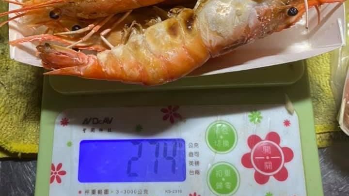 千元外送1斤烤蝦　實測竟不到3百克