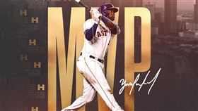 ▲艾瓦瑞茲（Yordan Alvarez）拿下美聯冠軍賽MVP。（圖／翻攝自太空人推特）