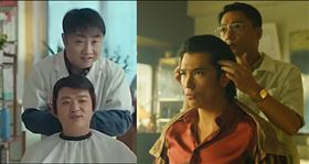 台版《當男人戀愛時》與陸版《東北戀哥》經典畫面雷同。（圖／金盞花大影業提供／翻攝自《東北戀哥》電影微博）