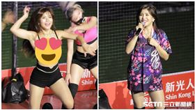 ▲樂天桃猿女團長壯壯在動紫趴演出。（圖／記者劉彥池攝影）