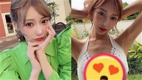 明日花綺羅泳裝兩側全鏤空，火辣指數破表。（圖／翻攝自明日花綺羅IG