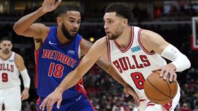 芝加哥公牛隊拉文（Zach LaVine）拿下14分。（圖／美聯社／達志影像）