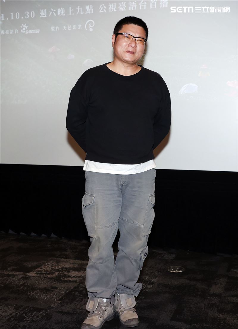 陳文山出席「顧巢抾箬仔」首映記者會。（記者邱榮吉/攝影）