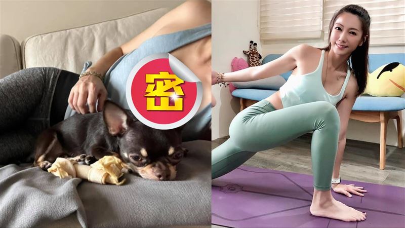 女星地震後抱愛犬「神乳春光」全洩！