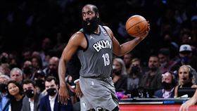 ▲哈登（James Harden）三分線外8投僅1中。（圖／美聯社／達志影像）
